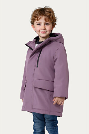 Erkek Çocuk İçi Kürklü Su Ve Rüzgar Geçirmez Kapüşonlu 3 Cep Kışlık Mont & Kaban & Parka