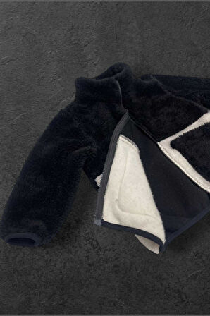 Spor Kız Çocuk Peluş Cepli Fermuarlı Welsoft Kışlık Mont