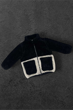 Spor Kız Çocuk Peluş Cepli Fermuarlı Welsoft Kışlık Mont