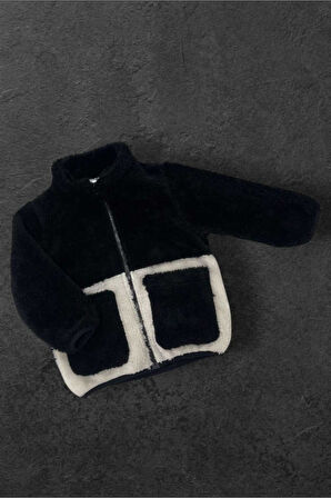 Spor Kız Çocuk Peluş Cepli Fermuarlı Welsoft Kışlık Mont