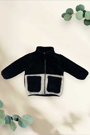 Spor Erkek Çocuk Peluş Cepli Fermuarlı Welsoft Kışlık Mont