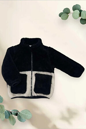 Spor Erkek Çocuk Peluş Cepli Fermuarlı Welsoft Kışlık Mont