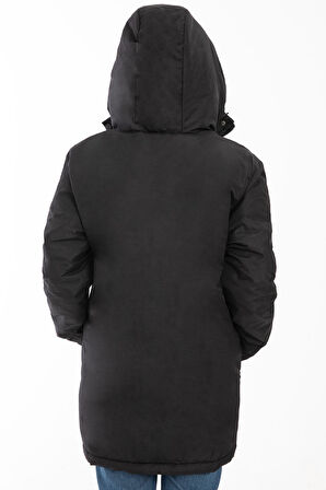 Spor Kadın Polarlı Su Ve Rüzgar Geçirmez Kapüşonlu Kışlık Mont & Kaban & Parka