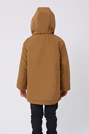 Spor Erkek Çocuk Kürklü Su Ve Rüzgar Geçirmez Kapüşonlu 3 Cep Kışlık Mont & Kaban & Parka