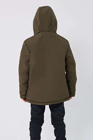 Spor Erkek Çocuk Kürklü Su Ve Rüzgar Geçirmez Kapüşonlu 3 Cep Kışlık Mont & Kaban & Parka