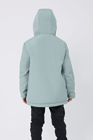 Spor Erkek Çocuk Kürklü Su Ve Rüzgar Geçirmez Kapüşonlu 3 Cep Kışlık Mont & Kaban & Parka