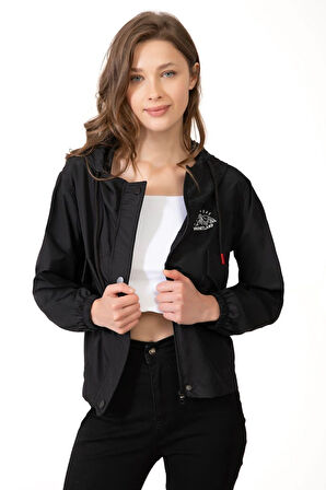 Spor Kadın Su Yeşili Su Geçirmez Ve Rüzgara Dayanıklı Kapüşonlu Cepli Çıt Çıtlı Mevsimlik Yağmurluk