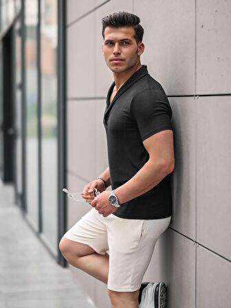 Fitilli Basic Şort - Ekru