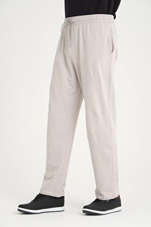 İki İplik Baggy Kalıp Eşofman Altı/Pantolon - Mineral Gri