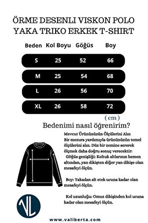 Örme Desenli Viskon Polo Yaka Triko Erkek T-Shirt - Ekru