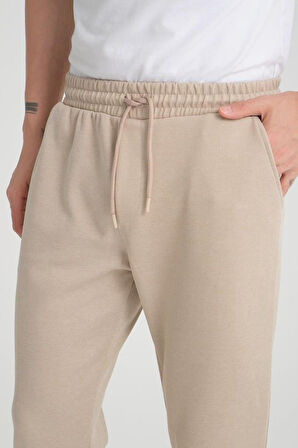Premium Oxford Örme Regular Fit Duble Paça Erkek Pantolon- Bej