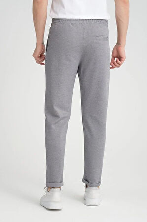 Premium Oxford Örme Regular Fit  Duble Paça Erkek Pantolon- Gri