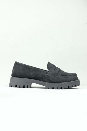 Punto 561217 Süet Loafer Makosen Günlük Ayakkabı Kadın