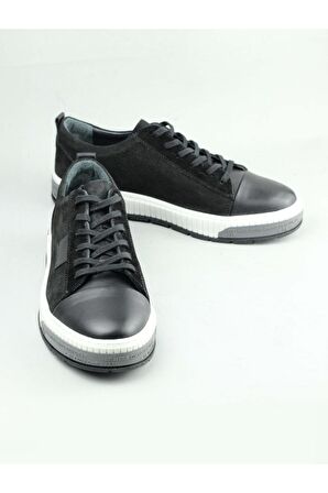 Punto 479366 Hakiki Nubuk Deri Bağcıklı Sneaker Erkek