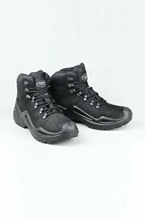 Scooter Watertight Hakiki Nubuk Deri Su Geçirmez Tactical Siyah Erkek Bot M3104NS