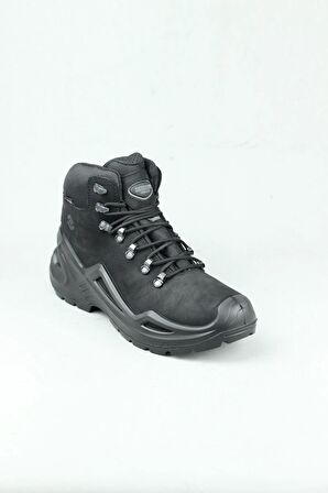 Scooter Watertight Hakiki Nubuk Deri Su Geçirmez Tactical Siyah Erkek Bot M3104NS