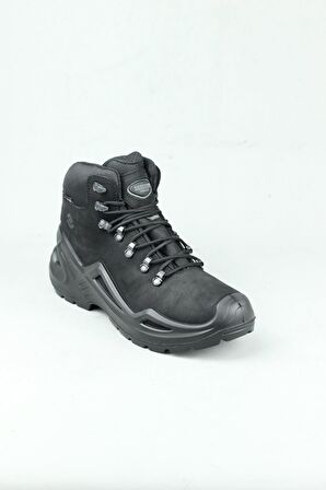 Scooter Watertight Hakiki Nubuk Deri Su Geçirmez Tactical Siyah Erkek Bot M3104NS