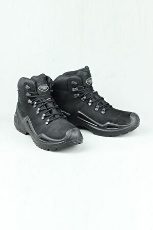 Scooter Watertight Hakiki Nubuk Deri Su Geçirmez Tactical Siyah Erkek Bot M3104NS
