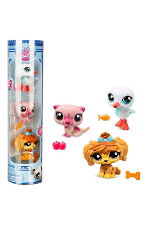 Littlest Pet Shop Minişler 3'lü Figür Seti S2 S00000621 Su Samuru  Martı  Köpek