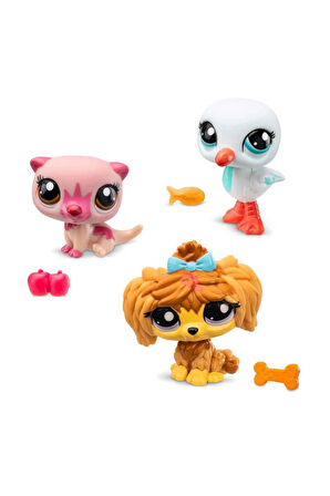Littlest Pet Shop Minişler 3'lü Figür Seti S2 S00000621 Su Samuru  Martı  Köpek