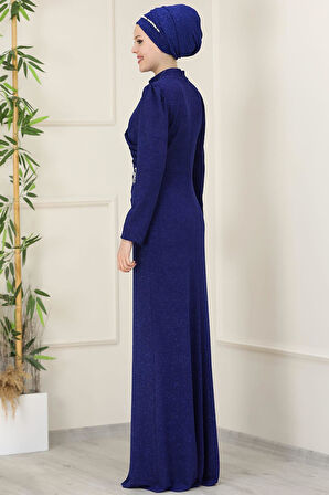 Masal Tesettür Abiye Saks