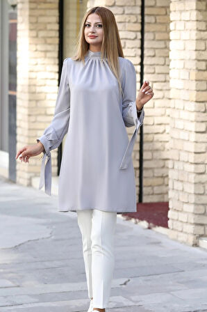 Esila Tesettür Tunik Gri