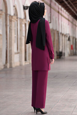 Derin Tesettür Takım Mürdüm