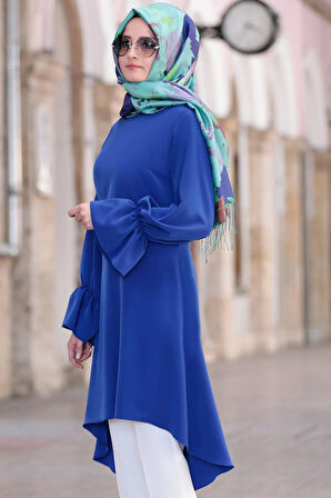 Eflin Tesettür Tunik Saks