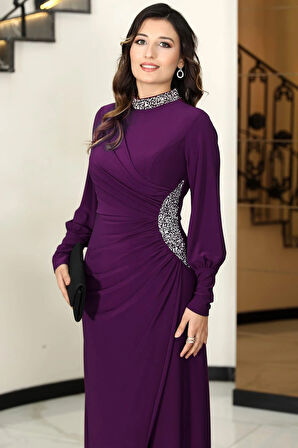 Lavin Tesettür Abiye Mürdüm