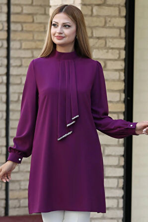 Işıl Tesettür Tunik Mürdüm