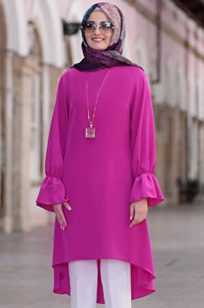 Eflin Tesettür Tunik Fuşya