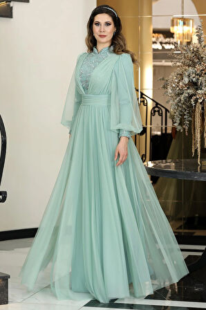 Seyran Tesettür Abiye Mint