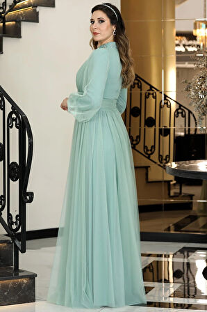 Seyran Tesettür Abiye Mint