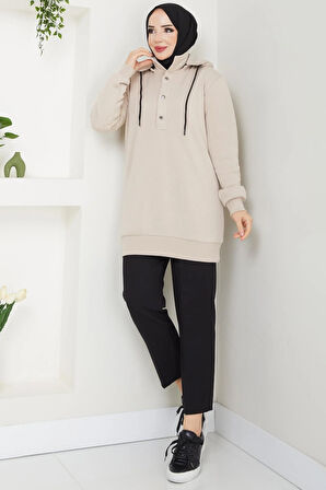 Esila Tesettür Sweat Bej