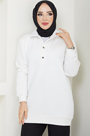 Esila Tesettür Sweat Ekru