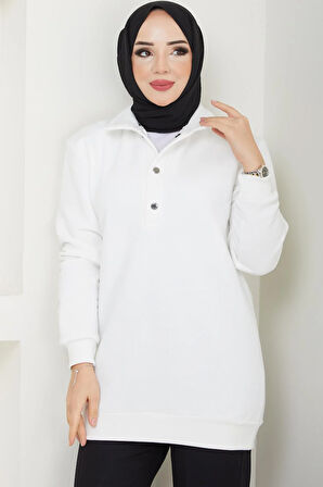 Esila Tesettür Sweat Ekru