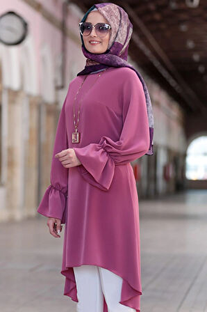 Eflin Tesettür Tunik Gülkurusu