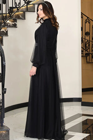 Alya Tesettür Abiye Siyah