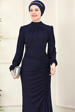 Rüya Tesettür Abiye Lacivert