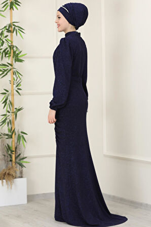 Rüya Tesettür Abiye Lacivert
