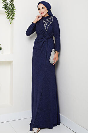 Eylül Tesettür Abiye Lacivert