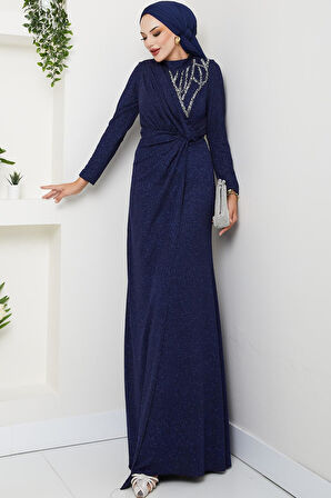 Eylül Tesettür Abiye Lacivert