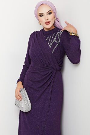 Eylül Tesettür Abiye Mürdüm