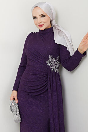 Gözde Tesettür Abiye Mürdüm