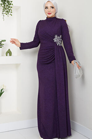 Gözde Tesettür Abiye Mürdüm