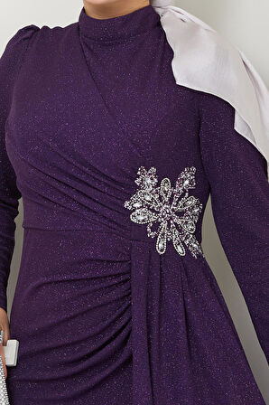 Gözde Tesettür Abiye Mürdüm