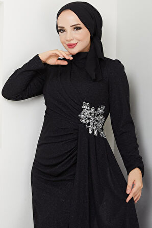 Gözde Tesettür Abiye Siyah