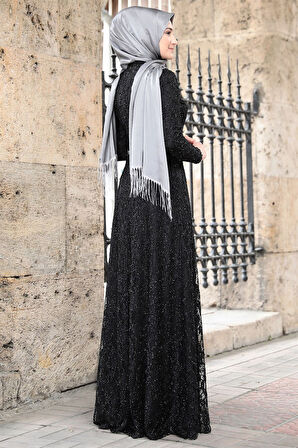 İpek Tesettür Abiye Siyah