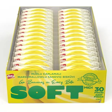 Bifa Soft Muzlu Marshmallowlu Midi Boy Bisküvi 20 gr x 30 Adet