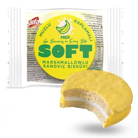 Bifa Soft Muzlu Marshmallowlu Midi Boy Bisküvi 20 gr x 30 Adet